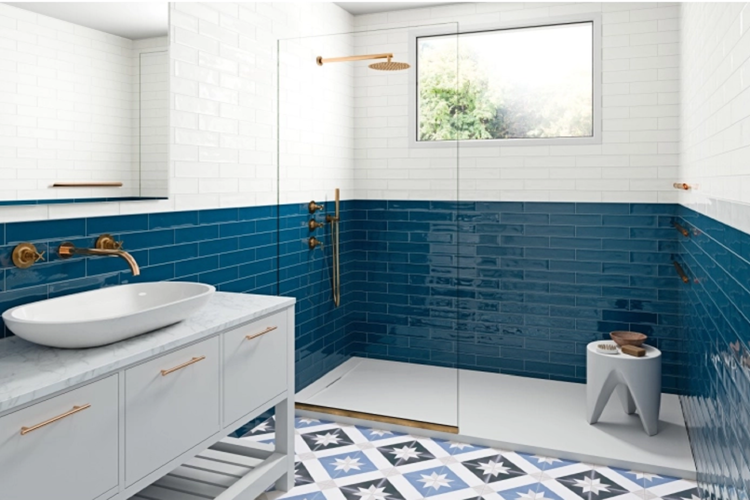 Stylowa łazienka w klimacie retro